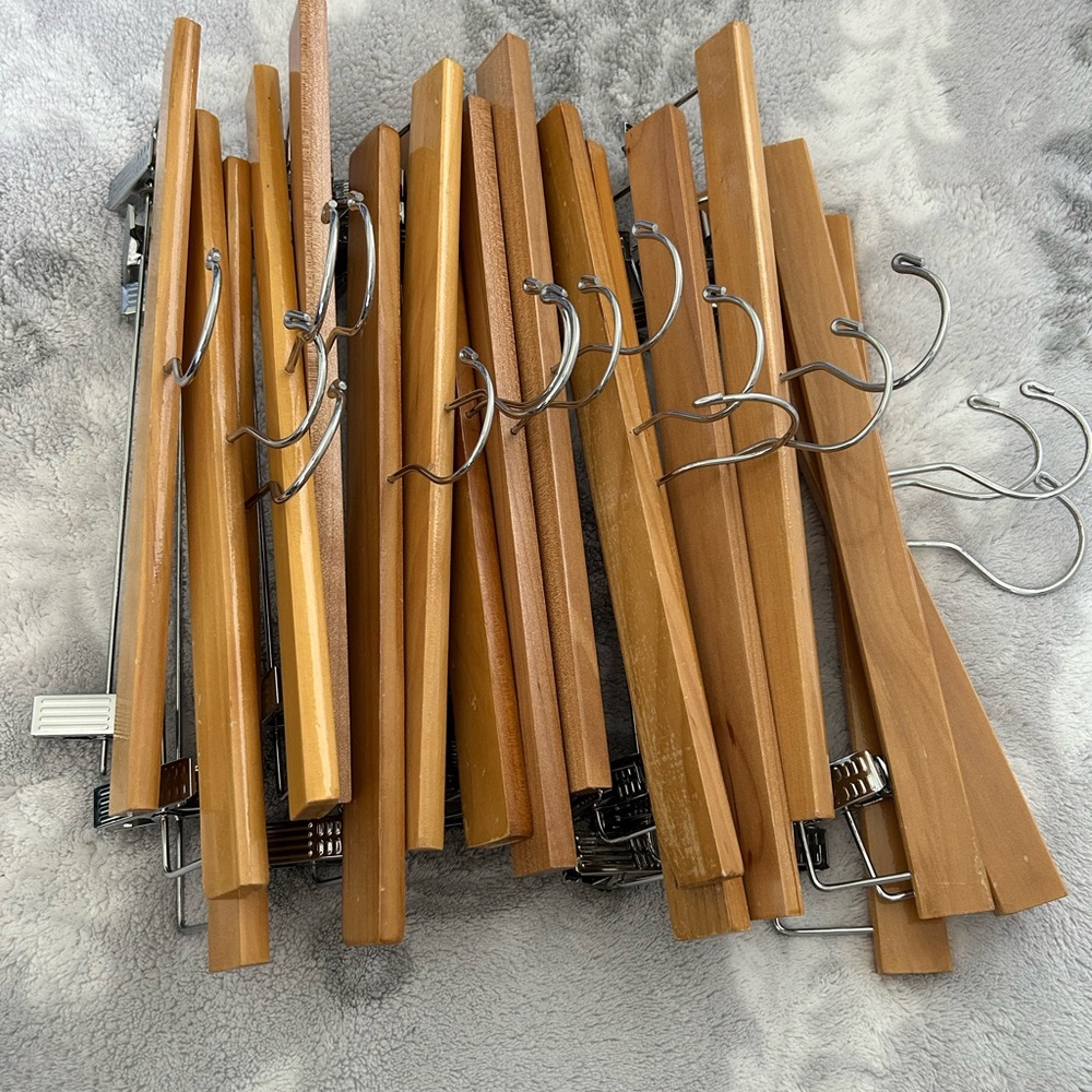 Wooden boutique hangers